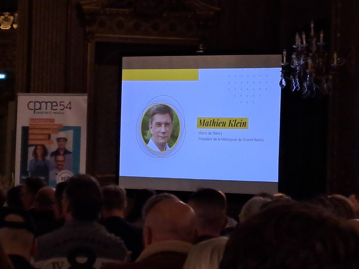 Quand François Asselin Président <a href="/CPMEnationale/">CPME</a> vient à Nancy : <a href="/orange/">Orange</a> <a href="/orange/">Orange</a> est là !😉
Aux cotés de Carole Chrisment Présidente @cpme54 qui a réussi le tour de force de réunir 275 entrepreneurs 👍
Tres belle soirée en présence de <a href="/mathieuklein/">MathieuKlein</a>
<a href="/E_LACRESSE/">Emmanuel LACRESSE</a>