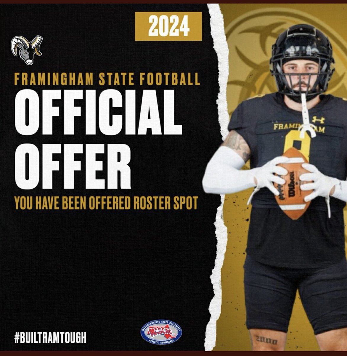 After a great conversation with @CoachDice561 I am extremely grateful to receive an official offer with @fsuramsfootball . #AGTG #BuiltRamTough