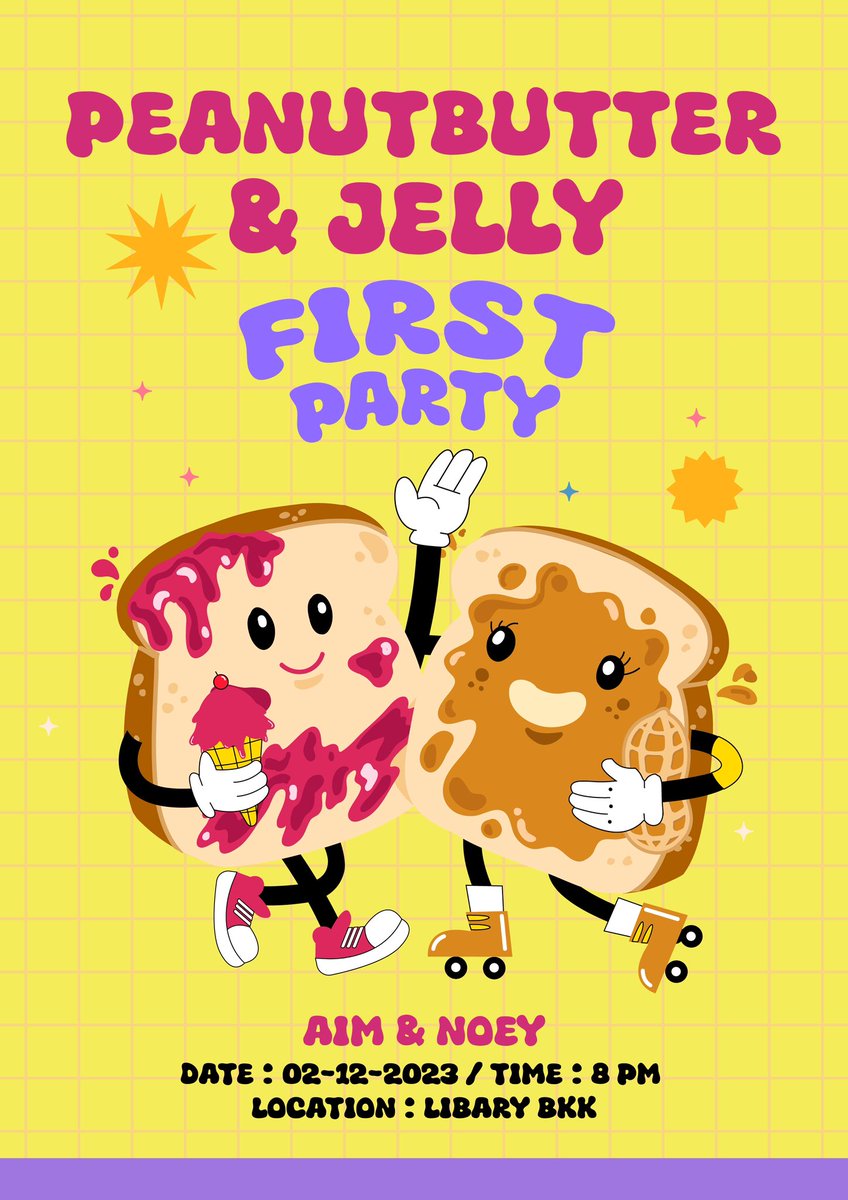 Repost: บัตรงาน Peanutbutter&amp;Jelly First Party ตอนนี้ SOLD OUT หมดแว้ว

อยากฟังเพลงอะไรจากทั้ง2ศลป ไปเม้นใน ig post พิเอมทางนี้👉🏻 instagram.com/p/CzscSJ0yQzK/…

หรือจะทวิตพร้อมติดแท็ก 👇🏻
#peanutbutterjellyAN ก็ได้เลยย 

มีคนมาแอบอ่านทั้งสองช่องทาง
🤭🫣🥰🍸

#TeamAimazing #NoeyKanteera