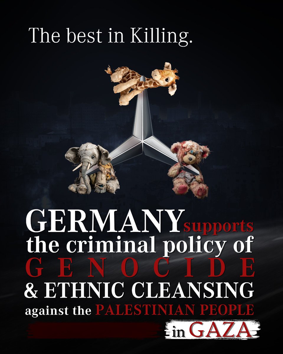 dyaa_alshamy's tweet photo. The best in Killing
#Germany supports the criminal policy of genocide and ethnic cleansing against civilians in #Gaza https://t.co/zJ85HWhEa4