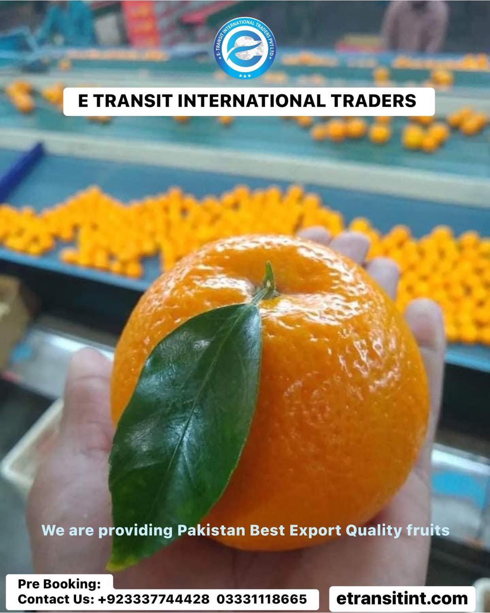 Pakistan Kinnow Export is rising and this will open new gates. 
Each year Pakistan exports over a million tons of Kinnow in the international market. 
#importexport #madeinpakistan
#AgricultureInnovation  #China #Russia #UAE #Dubai #europe #CARs #Afghanistan #KSA #kinnow #Citrus