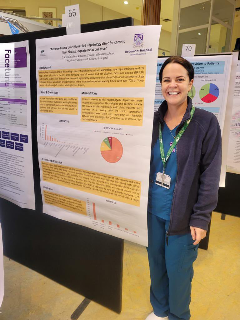 So proud of our incredible cANP in Hepatology who highlighted her outstanding impact in Beaumont hospital yesterday- 70% discharge rate and 6 month reduction in waiting lists while delivering excellent liver care!! 🥳😀 @Beaumont_Dublin @IrishLiverNurse