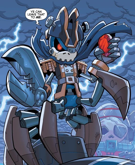 In Archie's Sonic the Hedgehog comics, one particular Metal Sonic unit would find itself destroyed in the Sol Dimension. Much later, he would be rebuilt into Captain Metal.Captain Metal would eventually find his end from Burning Blaze, being reduced to a melted lump of metal. 
