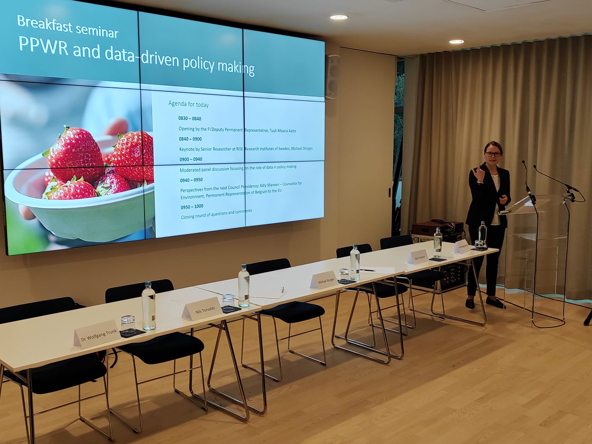 We need more information of the impacts and effects of the #PPWR proposal, especially related to reuse targets. It is important to get this key proposal right.

<a href="/TMAalto/">Tuuli-Maaria Aalto</a> : "PPWR is a key file not only related to sustainability but also competitiveness of European Industry."