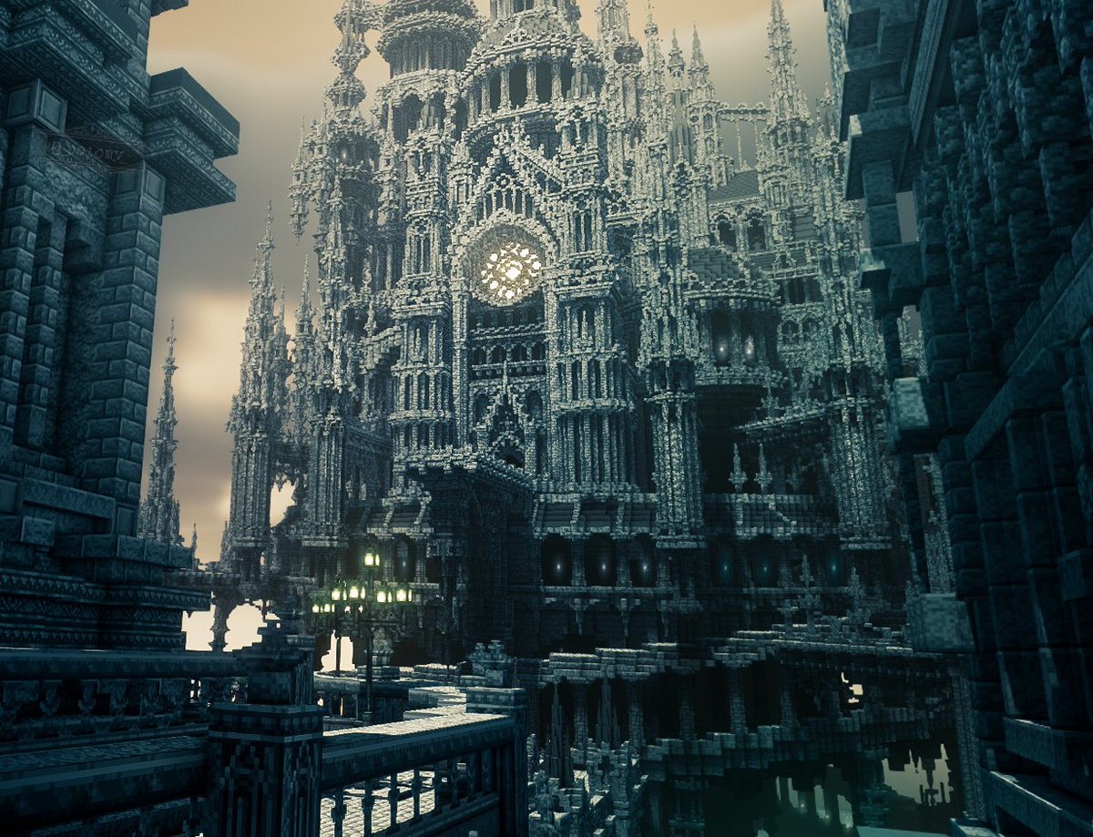 I was inspired by Bloodborne.

This is what I create in Minecraft.