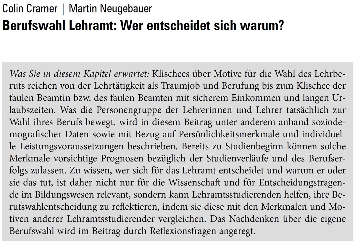 Research on Teachers and Teacher Education (@resteacheredu) on Twitter photo Wer wird Lehrer:in und warum? In ihrem aktuellen Beitrag fassen <a href="/ColinCramer2/">Colin Cramer</a> und @MarNeugebauer den Forschungsstand allgemeinverständlich zusammen.
researchgate.net/publication/37… Wer wird Lehrer:in und warum? In ihrem aktuellen Beitrag fassen <a href="/ColinCramer2/">Colin Cramer</a> und @MarNeugebauer den Forschungsstand allgemeinverständlich zusammen.
researchgate.net/publication/37…