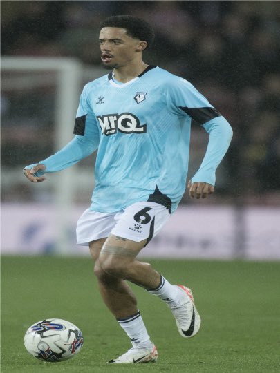 GlenDimmock's tweet photo. Jamal Lewis shirt, worn by Jamal, in the defeat away at Sunderland, it was the first time the third shirt was used in the season (L2-0 4/10/23) #watfordfootballclub #watfordfc #matchworn #matchwornshirt #footballshirt #footballshirtcolletion #matchissue https://t.co/cTkcaBAwc9