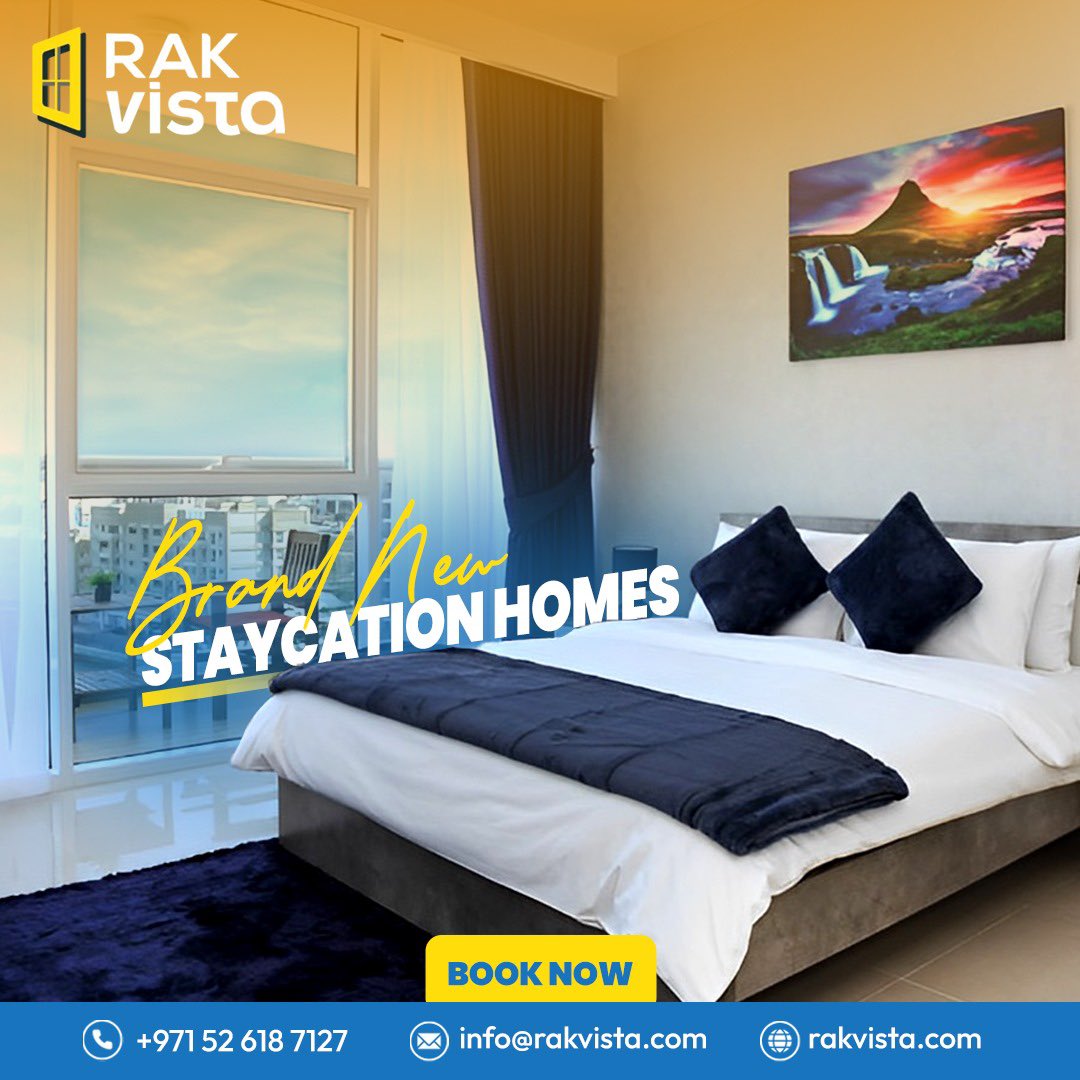 RAKvista's tweet photo. Elevate your holiday experience with plush bedding, elegant furniture, and serene decor. Make every night a luxurious escape in your holiday home bedroom. Discover the essence of restful indulgence with our curated collection.” #rakvista #rasalkahimah https://t.co/O6BrSUDDZU