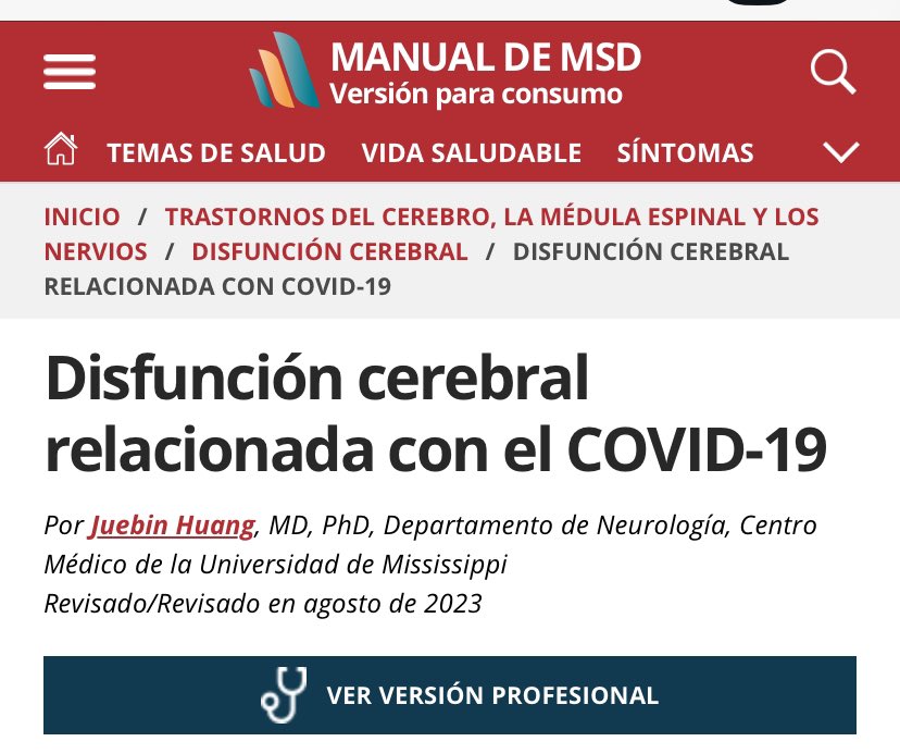 mariagallegobl's tweet photo. 🔵 DISFUNCIÓN CEREBRAL RELACIONADA CON COVID

Vaya, si el manual MSD ya lo recoge.

Aquí lo tienen ustedes en su versión para el público en general.

A estas alturas esto sólo sorprende a quienes no usan mascarilla en interiores, que son los mismos que no leen lo que leen otros.

Ustedes verán si les compensa intentar evitar la (re)infección, porque lo que ven es sólo una parte de la foto.

Mientras, el sol va asomando por detrás del dedo.

👉🏻 https://t.co/JFIYBz0VfT

👇🏻