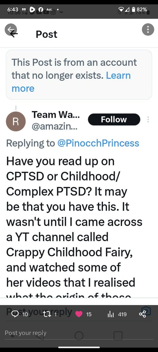 PrPinocchio1's tweet photo. What the heck???? 

This "therapist" knows nothing of my childhood and nothing about me other than what I post here, but has decided that I have a childhood trauma??? 

What a joke!!! https://t.co/V0a0jbE1P9