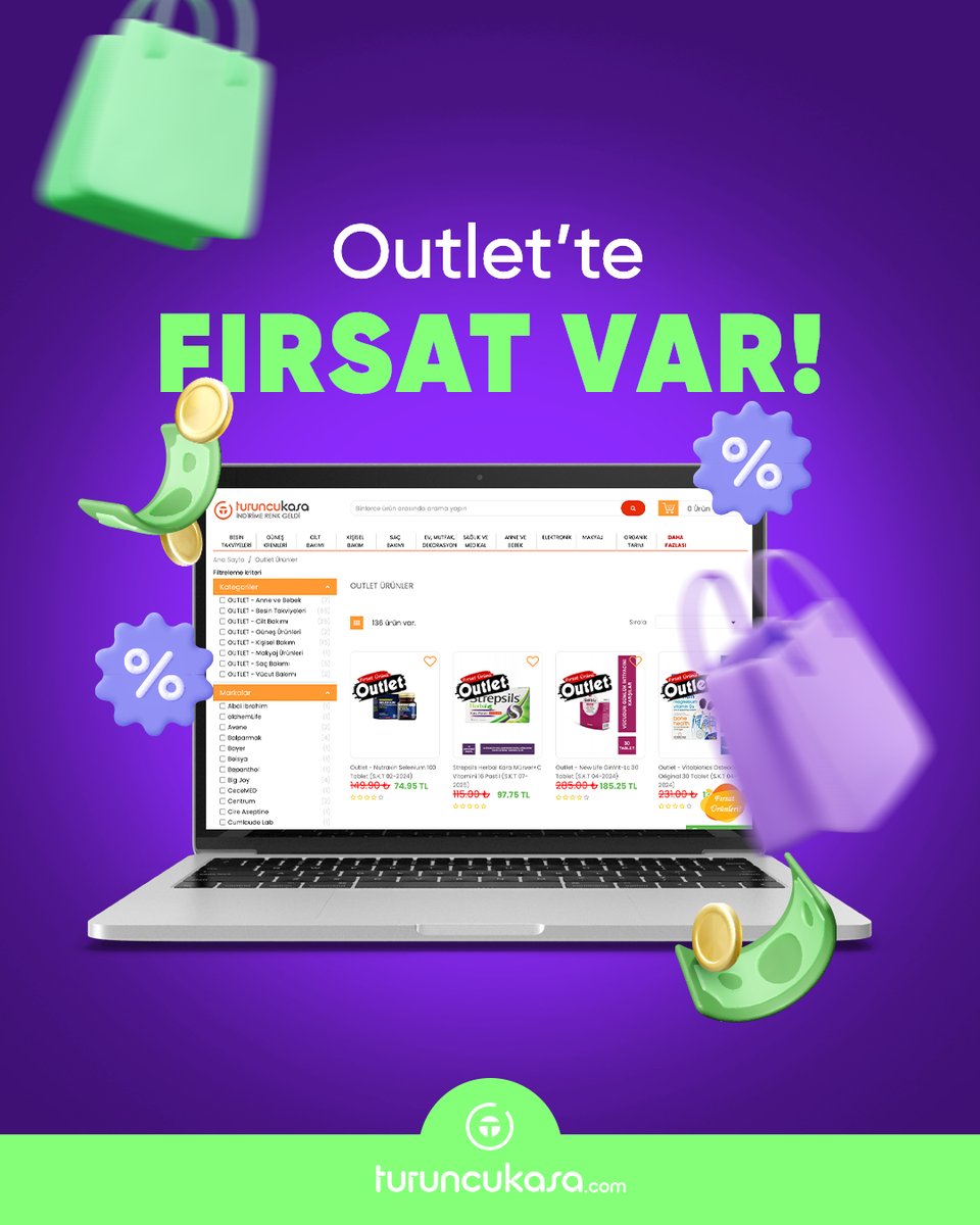 TuruncuKasa's tweet photo. 🚨 Outlet’te Fırsat Var!
🔥 Mevsim geçişlerine sağlıklı bir hazırlık için hiçbir ihtiyacınız yarım kalmasın diye Turuncukasa’da Outlet var, Outlet’te Fırsat Var!
💳 Hemen seçili ürünleri inceleyin, turuncu fiyatlarla güvenli alışveriş fırsatına kolayca ulaşın… https://t.co/vtZboTdFST