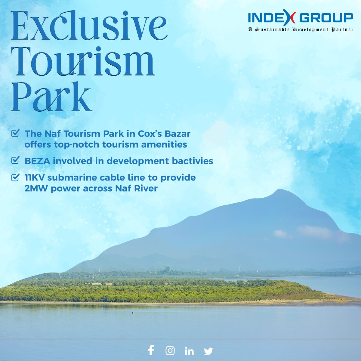 Index__Group's tweet photo. The $500 million park will be developed on 293 acres of land in Jaliardwip. The park will have international standard hotels, a resort, an entertainment park, a golf club, a shopping mall, cable cars, a cinema hall, a water sports beach,
#index #ecotourism #sustainability https://t.co/ouAqsox2bH
