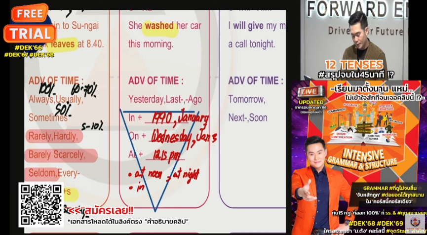 Kru_POhm's tweet image. 🎯5. “สรุป 12 Tenses ไว้ทำ Text Completion”
bit.ly/IntensiveGramm…
.
📌พี่คิดว่าหลังดู #TextCompletion
น่าจะยังมีน้อง “งงๆ” เรื่อง Tenses อยู่
พี่มีสรุปแบบ #คลิปเดียวจบ มาให้
.
ถ้าเข้าใจ Tenses อยู่แล้ว ข้ามไปเลย