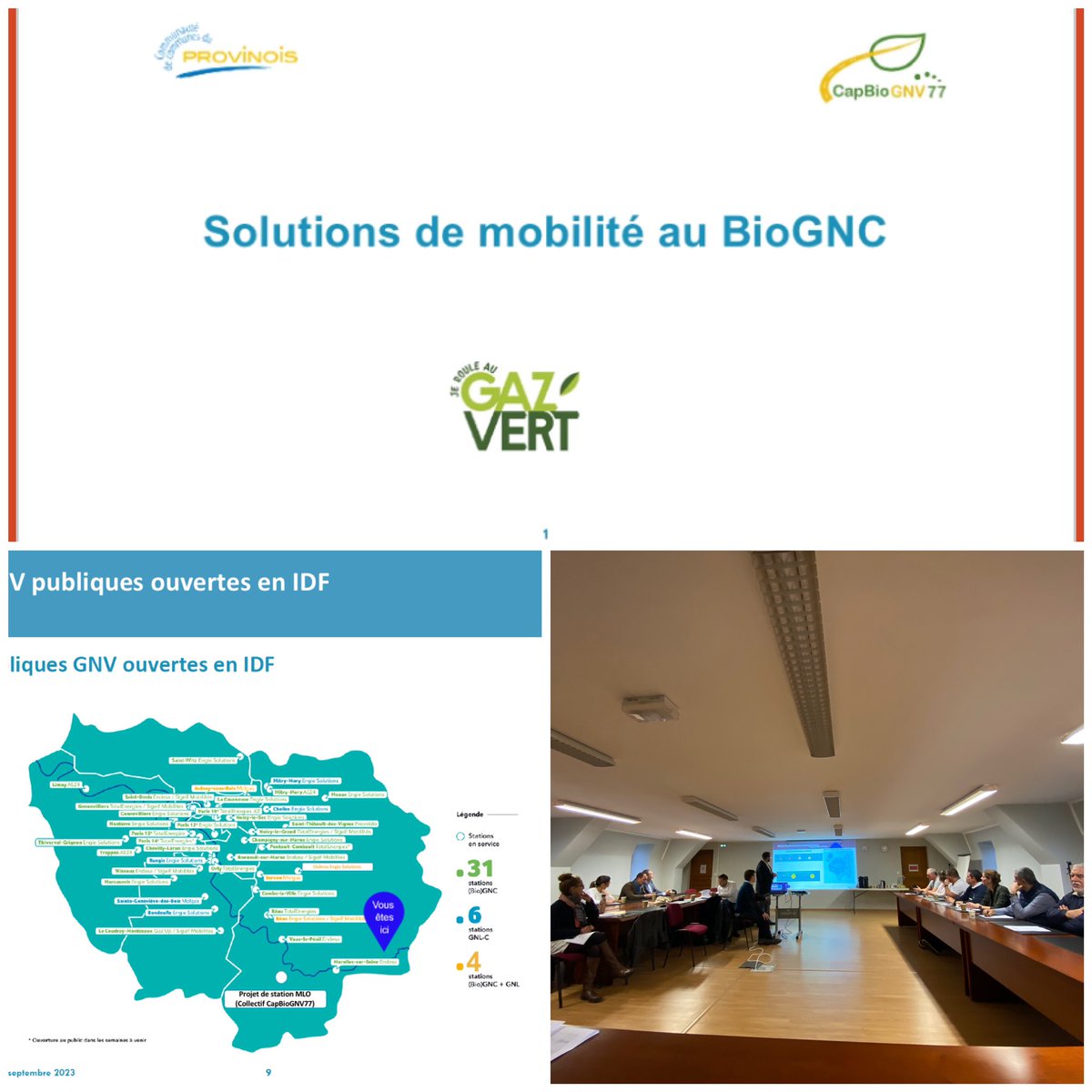 Rencontre avec les entreprises du Provinois à l’initiative de M Olivier LAVENKA Président de la Communauté de communes du Provinois
et Me Claire CRAPART Vice-Présidente aux mobilités
Bientôt une nouvelle station #biognv sur le territoire au services des entreprises #capbiognv77