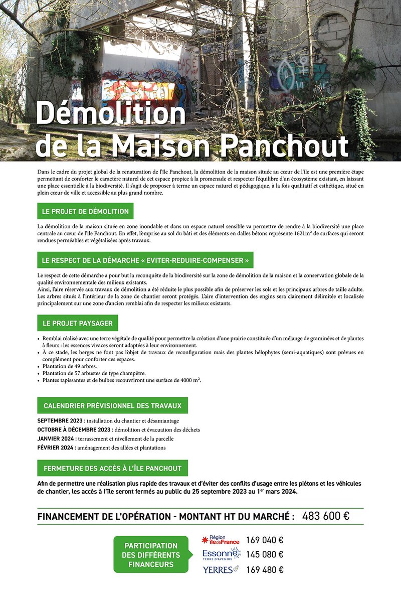 oclodong's tweet photo. À Yerres, les travaux de renaturation de l’Île Panchout avancent. La démolition et le retrait du bâtiment en ruine sont à présent terminés. L’aménagement du terrain ainsi rendu à la nature a débuté, sous les regards étonnés de nos vaches écossaises. #Yerres #nature #Syage https://t.co/3mn5nNPpnb