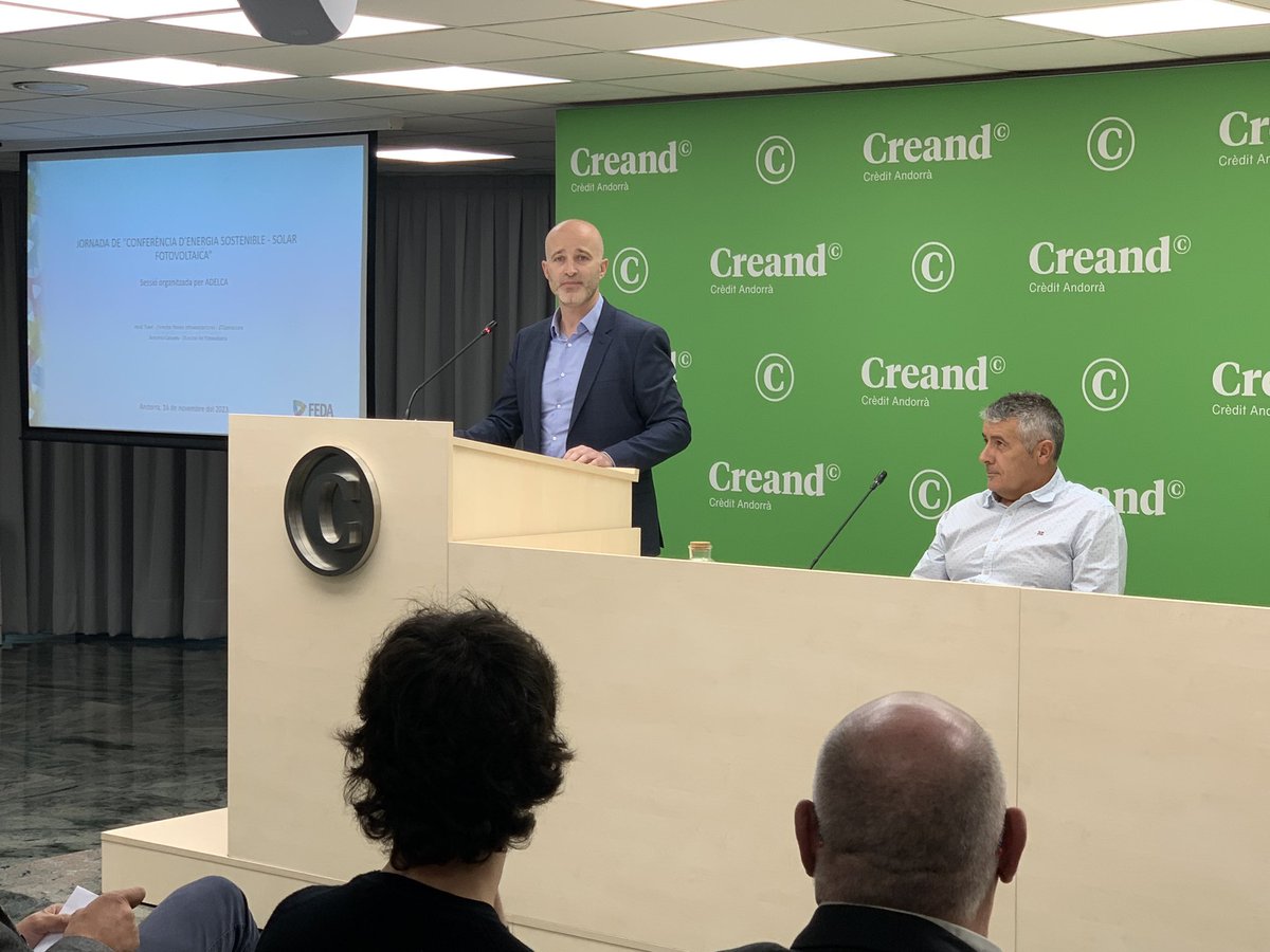 L’equip de FEDA, <a href="/jtrave_Feda/">Jordi Travé</a> i Antonio Canales, expliquen l’encaix de l’energia fotovoltaica en el sistema elèctric del país. 

❗️El major potencial de les instal·lacions fotovoltaiques és aprofitar-les al màxim per a l’autoconsum.

#fotovoltaica #adelca
<a href="/CreandCA/">Creand</a> <a href="/GovernAndorra/">Govern d'Andorra</a>