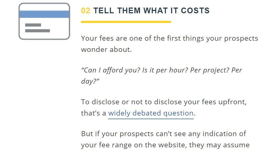Want to score extra points over your competitors? Disclose your fees on your website &gt;&gt; bit.ly/2PGkjp6 #smallbusiness #website