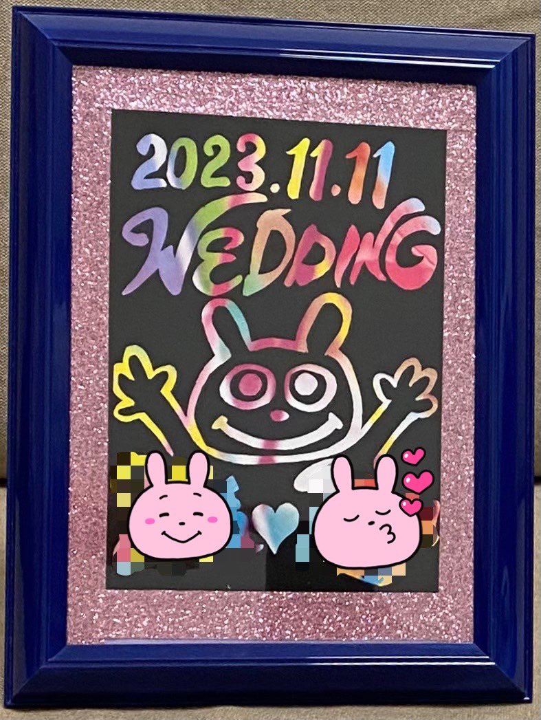loverabbitlover's tweet photo. こちら兄��作ってくれたラブラビスクラッチアート
#ラブラビ
#ラブラビット
#スクラッチアート https://t.co/bKDiYiHBin