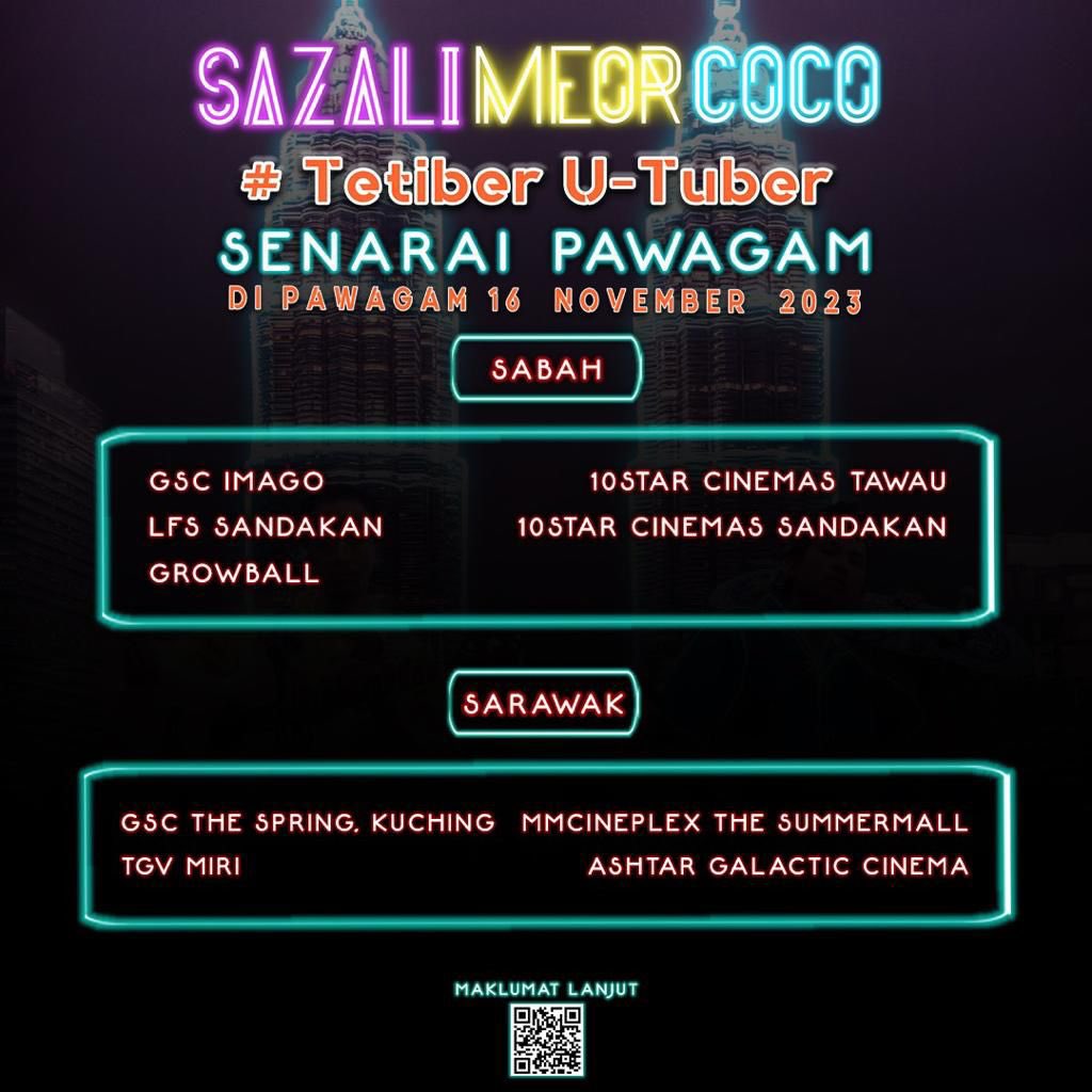 sazalimeorcoco's tweet photo. KINI DI PAWAGAM π¬πΏπ₯€
π¬ SAZALI MEOR COCO
Jom ramai-ramai #KasiLanggar pawagam berdekatan dan #Pemes kan filem Sazali Meor Coco π¬ππ₯
#TetiberUTuber #SeniKehidupan #SazaliMeorCoco #SMC #MovieMalaysia #MovieNovember2023 https://t.co/Cb8mxPbwYD
