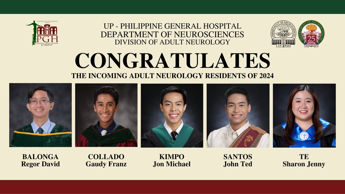 The Department of Neurosciences would like to congratulate the following incoming Adult Neurology Residents for 2024!

Cheers to saving lives, one brain at a time! 🧠