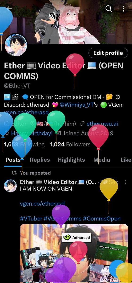 Ether 🎞️ Video Editor 💻 (🟢 VGEN COMMS OPEN) (@Ether_VT) / Posts / X