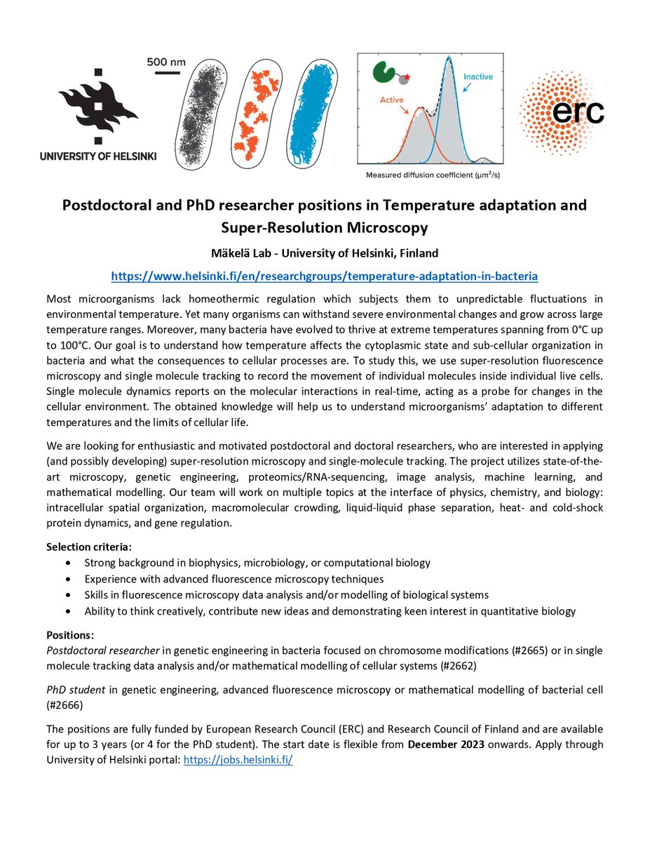 Jarno Mäkelä (@makelajarno) on Twitter photo Only one more week to apply to <a href="/ERC_Research/">European Research Council (ERC)</a> funded PhD and postdoc positions in our #TEMPADAPT project. More info:
tinyurl.com/2zy95b5z
tinyurl.com/3z6bja2x
tinyurl.com/mpmwj5y4 Only one more week to apply to <a href="/ERC_Research/">European Research Council (ERC)</a> funded PhD and postdoc positions in our #TEMPADAPT project. More info:
tinyurl.com/2zy95b5z
tinyurl.com/3z6bja2x
tinyurl.com/mpmwj5y4