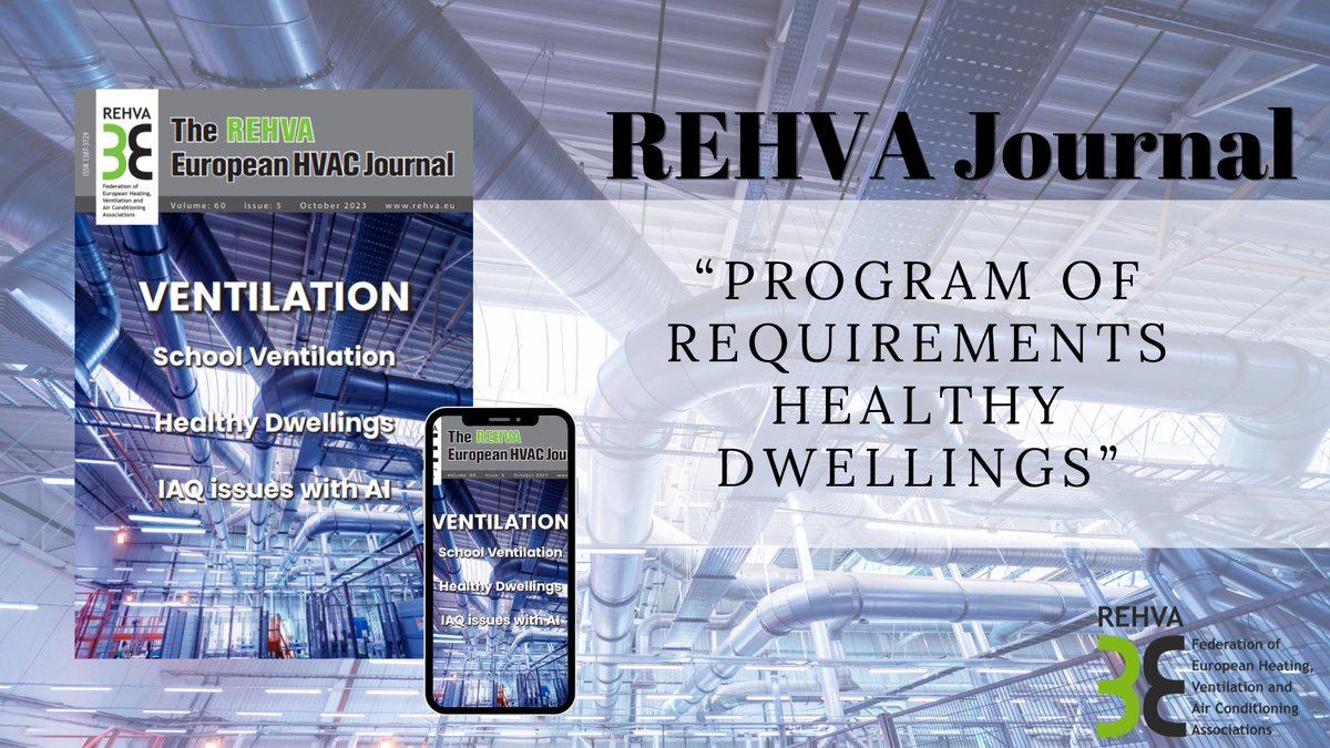 "Programs of #Requirements (#PoRs) help clients express what they want for a new or #renovated #building. In the Netherlands, PoRs have been developed for offices and schools with a focus on #healthy #indoor #environments."

Read more in our #REHVAJournal: rehva.eu/rehva-journal/…