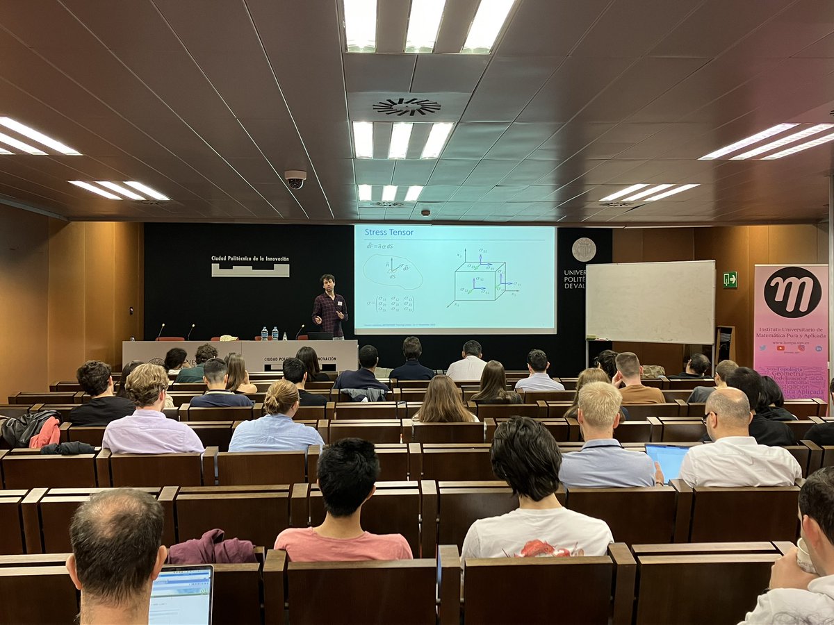 Today is the fourth day of the Training School on Acoustic &amp; Elastic (Meta)-Materials. We now enter the discussions on elastic structures and flexural waves with Dr. Gautier Lefebvre.

More information on tsmeta.blogs.upv.es