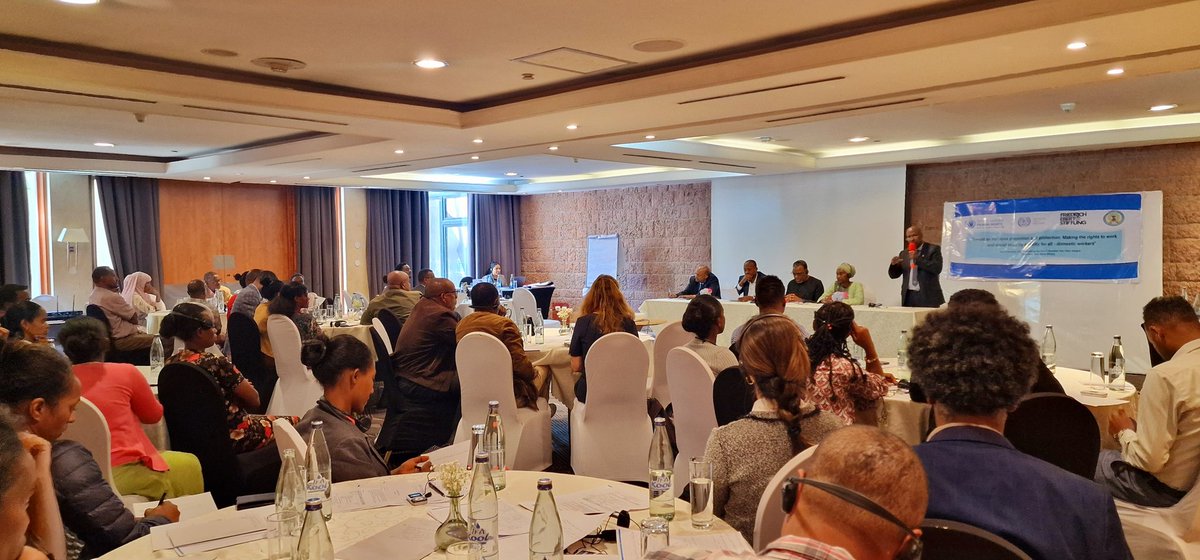 FES_ETH's tweet image. In a follow up from @FES_ETH's studies on #InformalSector and #EmploymentGeneration in Ethiopia we have partnered with @ohchrearo, @AddisIlo and @CETU1963  organizing a National Policy Dialogue on inclusive promotion and protection of rights of Domestic Workers