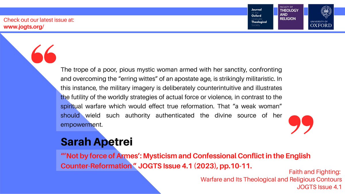 Journal of the Oxford Graduate Theological Society tweet media