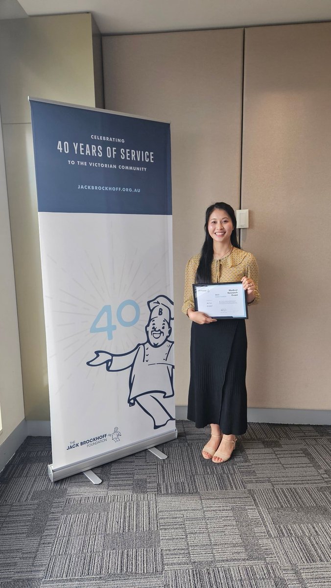 Nhi Thao Tran (@nhi_thao_tran) on Twitter photo First research grant ✅️ Thank you to the Jack Brockhoff Foundation for awarding me a grant to investigate resuscitative care in extremely preterm infants. Feeling like an official post-doc on the science grind! <a href="/RitchieCentre/">The Ritchie Centre</a> <a href="/Hudson_Research/">Hudson Institute of Medical Research</a> First research grant ✅️ Thank you to the Jack Brockhoff Foundation for awarding me a grant to investigate resuscitative care in extremely preterm infants. Feeling like an official post-doc on the science grind! <a href="/RitchieCentre/">The Ritchie Centre</a> <a href="/Hudson_Research/">Hudson Institute of Medical Research</a>