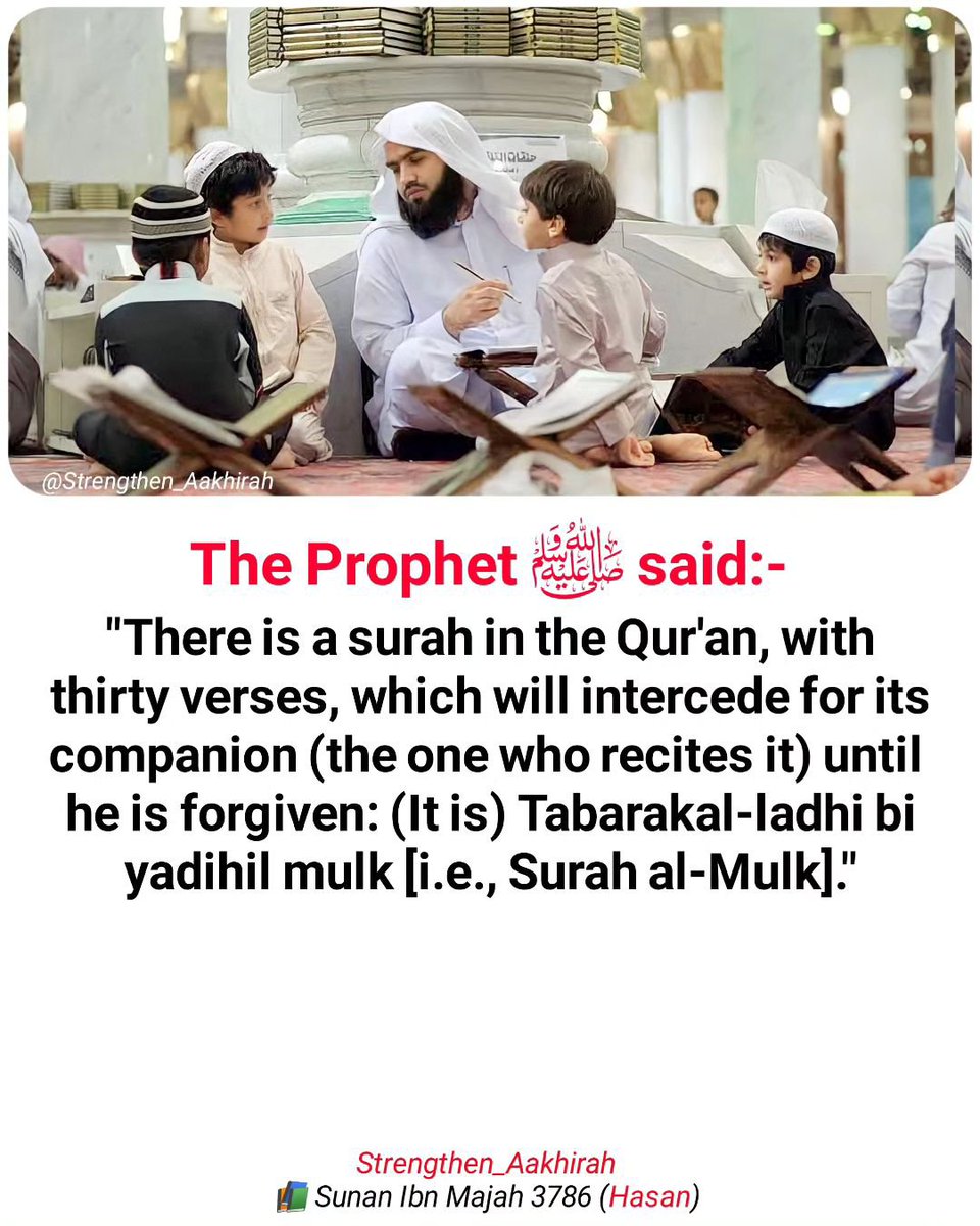 About Suratul Mulk...

THREAD

The Messenger of Allah ﷺ said: