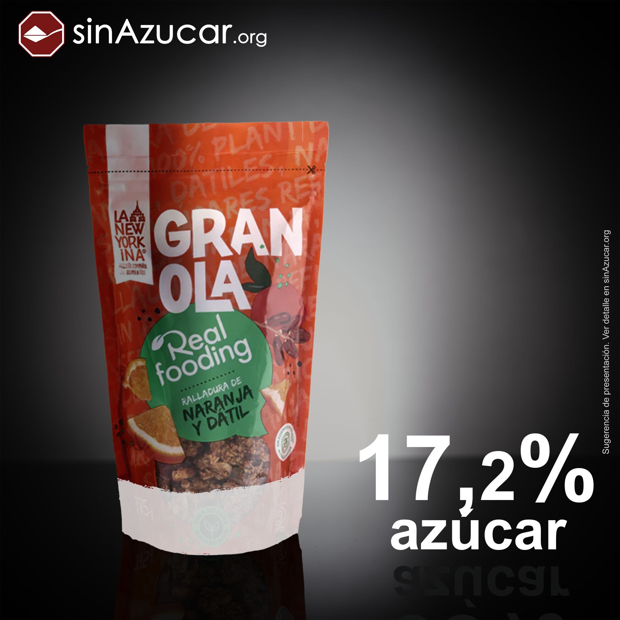 sinAzucar.org on X: La granola Realfooding contiene un 17,2% de azúcares  libres. Estos azúcares vienen de la pasta de dátil. Cuando se tritura, se  rompe la estructura y se libera el azúcar