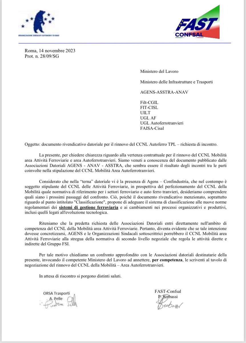 Sindacato Lavoratori Mobilità Fast Confsal Lazio tweet media