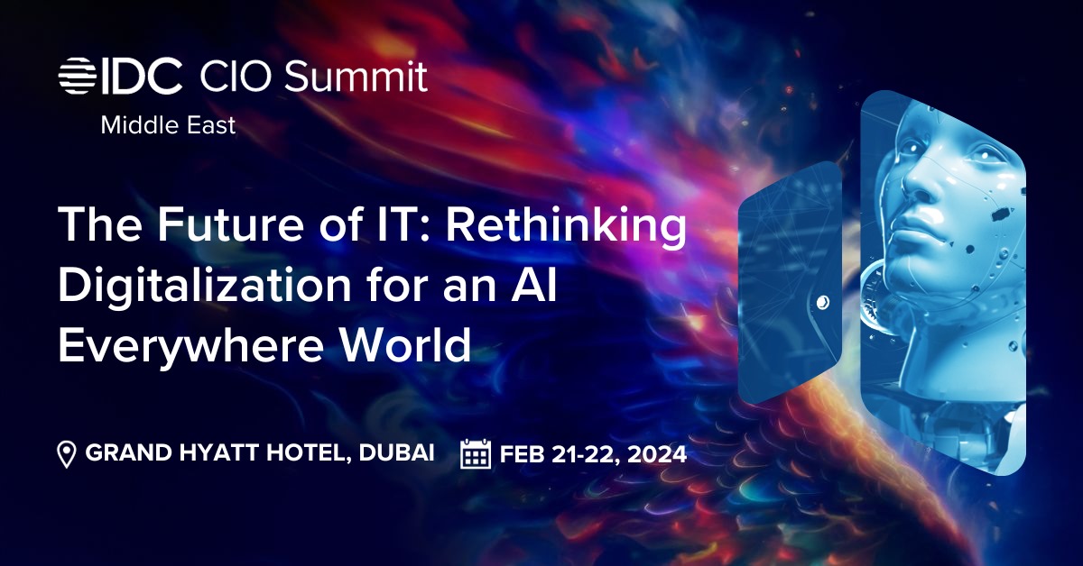 Join IDC on February 21-22 at the IDC Middle East CIO Summit, to explore the future of IT in an 'AI Everywhere' world! 🤖 #IDCMECIO

🔗 Event Registration: idc.com/event/IDCMECIO…

#idc #CIO #ciosummit #uae #dubai #thefinanceworld