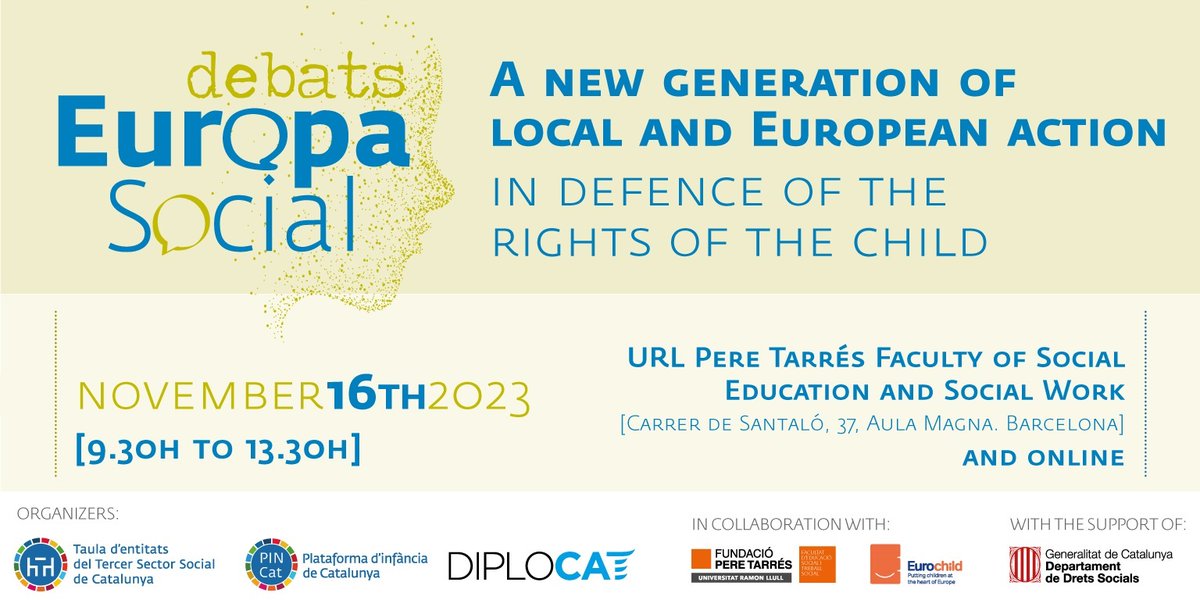 #EuropaSocial Conference starts in 5 mins

We'll explore initiatives to improve the guarantee of #childrights in European countries. Our colleagues @MiekeSchuurman1 @KeeranOD moderate the discussions

Watch it live bit.ly/47wKDFt

#TercerSectorInternacional @Taula3sector