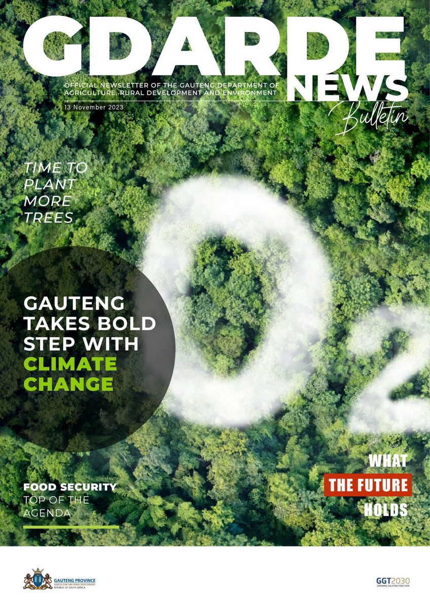 OfficialGDARD's tweet photo. In this week’s bulletin, our spotlight is on the upcoming Climate Change Summit 2023, a collaborative effort with the Thabo Mbeki African School of Public and International Affairs. https://t.co/EO6rLmLAyC