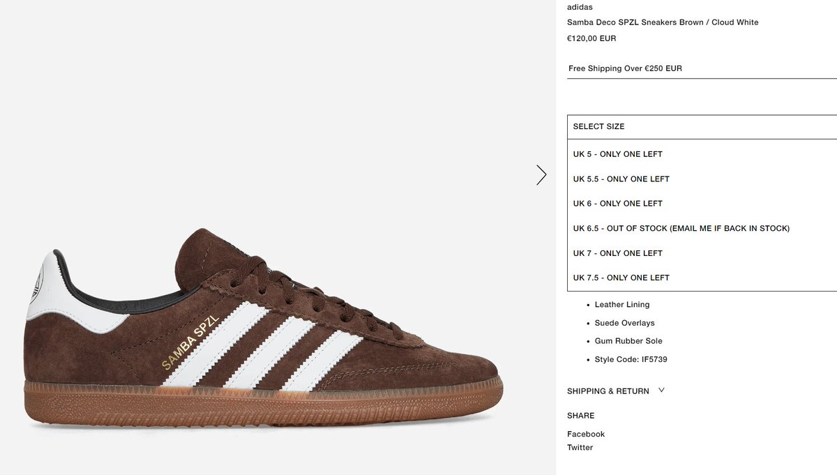 RESTOCK adidas Samba Deco SPZL Sneakers Brown / Cloud White on Slamjam  https://t.co/C4hun4JcfQ
