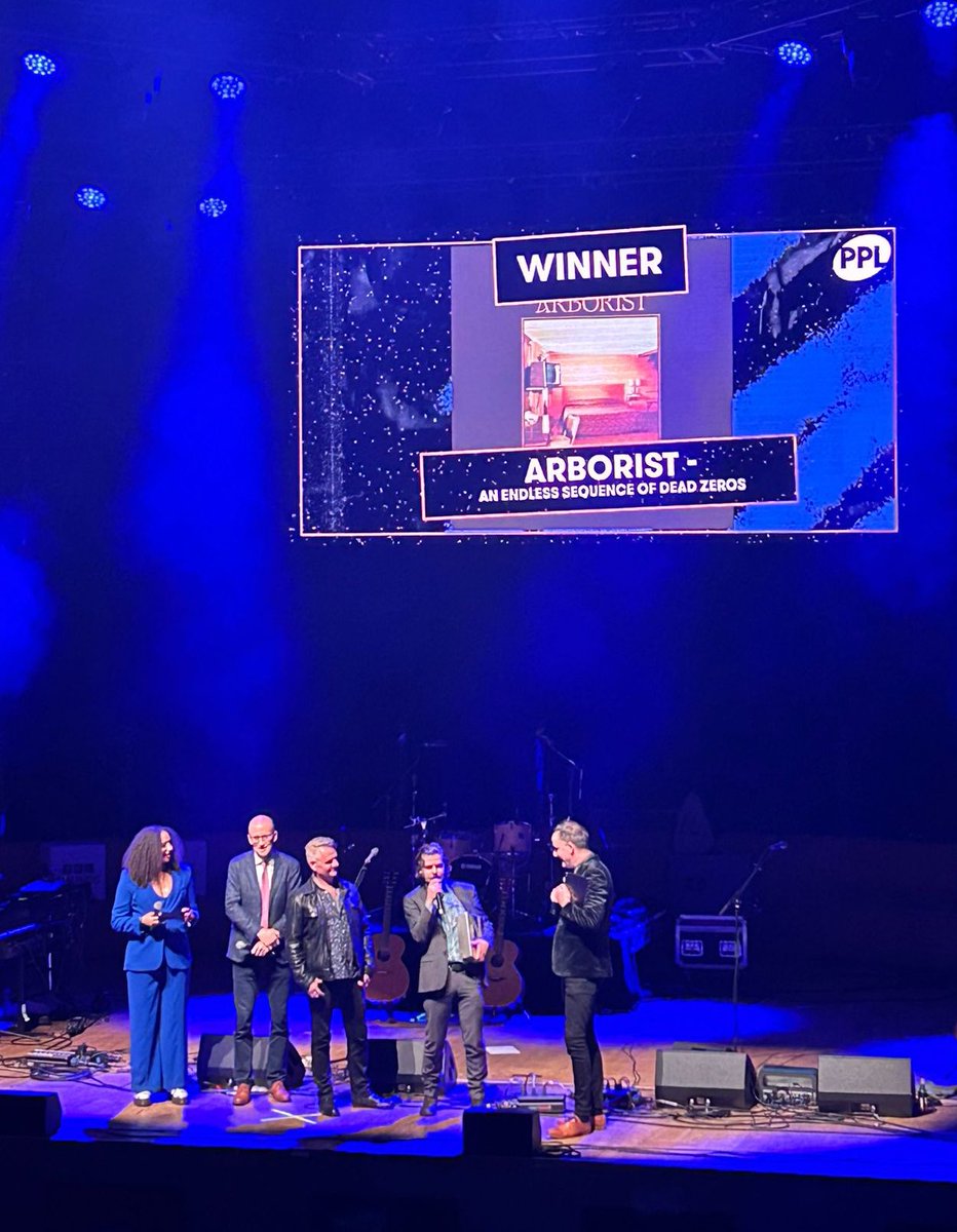 Enormous congratulations to @arboristmusic on winning the Album Of The Year @NIMusicPrize 2023! We are also delighted that Arborist is a former #PPLMomentum @PRSFoundation funded artist 👏 Well done all on a fantastic evening celebrating music from Northern Ireland.