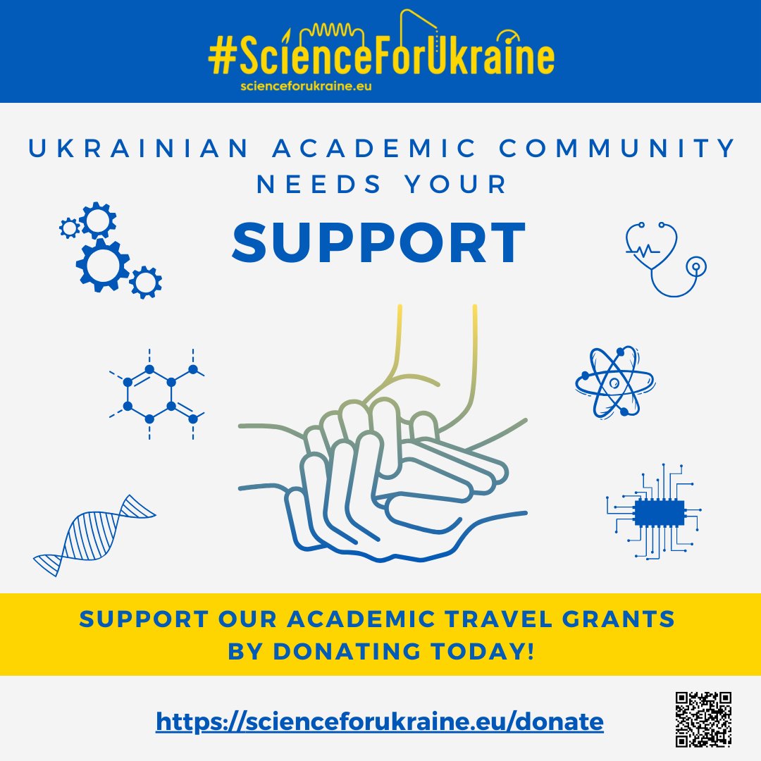 Sci_for_Ukraine's tweet photo. In 2024, we’re launching the #ScienceForUkraine Micro Travel Grant Program, offering 500€ per grant.
Would you also care to support Ukrainian scholars in fostering their international collaboration? 🌍🚀🤝

Contribute to our fundraising campaign here: https://t.co/xeEawHRcPi! 🇺🇦 https://t.co/uL3blklPNE