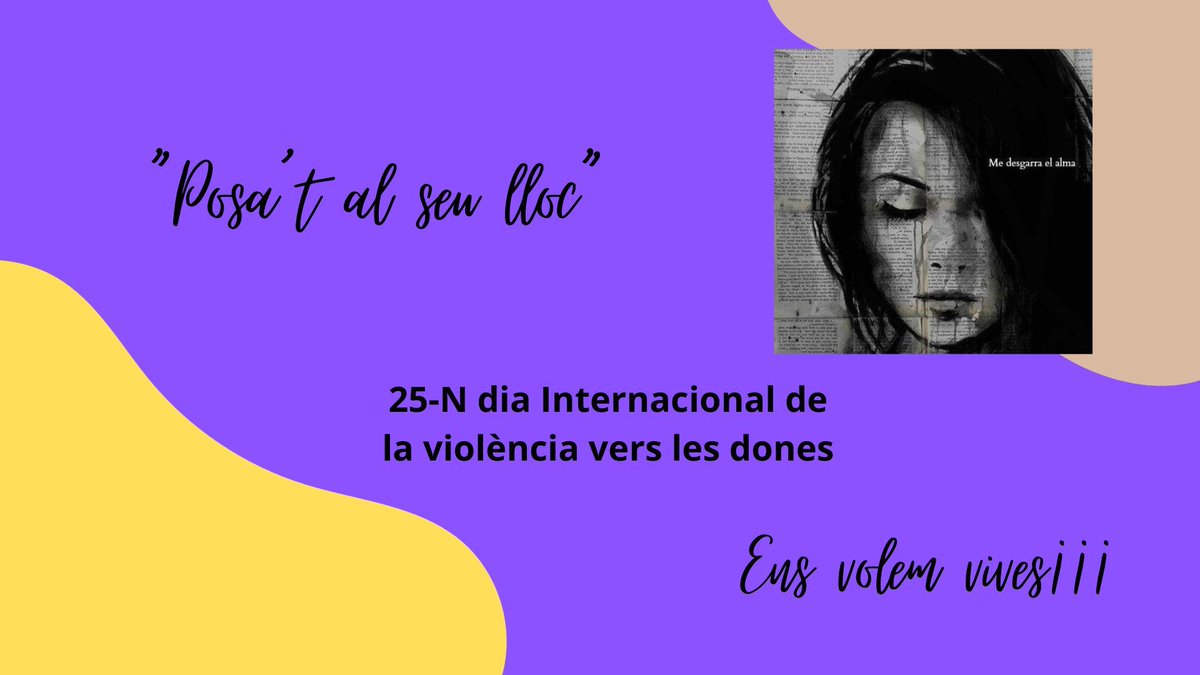 Bcn_SantMarti's tweet photo. Acte principal del #25N a Sant Martí:

📅 Dimarts 21
🕕 18 h
📍 Seu del Districte

♀ S'hi projectarà el documental "Tres històries lliures de masclisme" que donarà pas a una lectura dramatitzada, un debat i una actuació musical

El 25N a #SantMartí:
🔗 https://t.co/cSx33XqZZb https://t.co/W2ZzyCJrOK