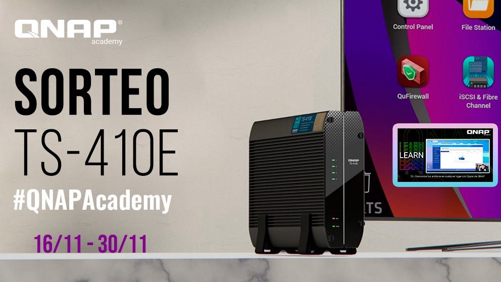 QNAPEspana's tweet photo. 🎉 ¡Sorteamos un NAS TS-410E en QNAP Academy!

🚀 Sigue los 10 capítulos del curso para participar. Detalles y reglas:

https://t.co/ioWHfnkmBo

¡Buena suerte a todos los participantes! #QNAP #QNAPAcademy #NAS #Sorteo #giveaway https://t.co/POT4A4zLzB