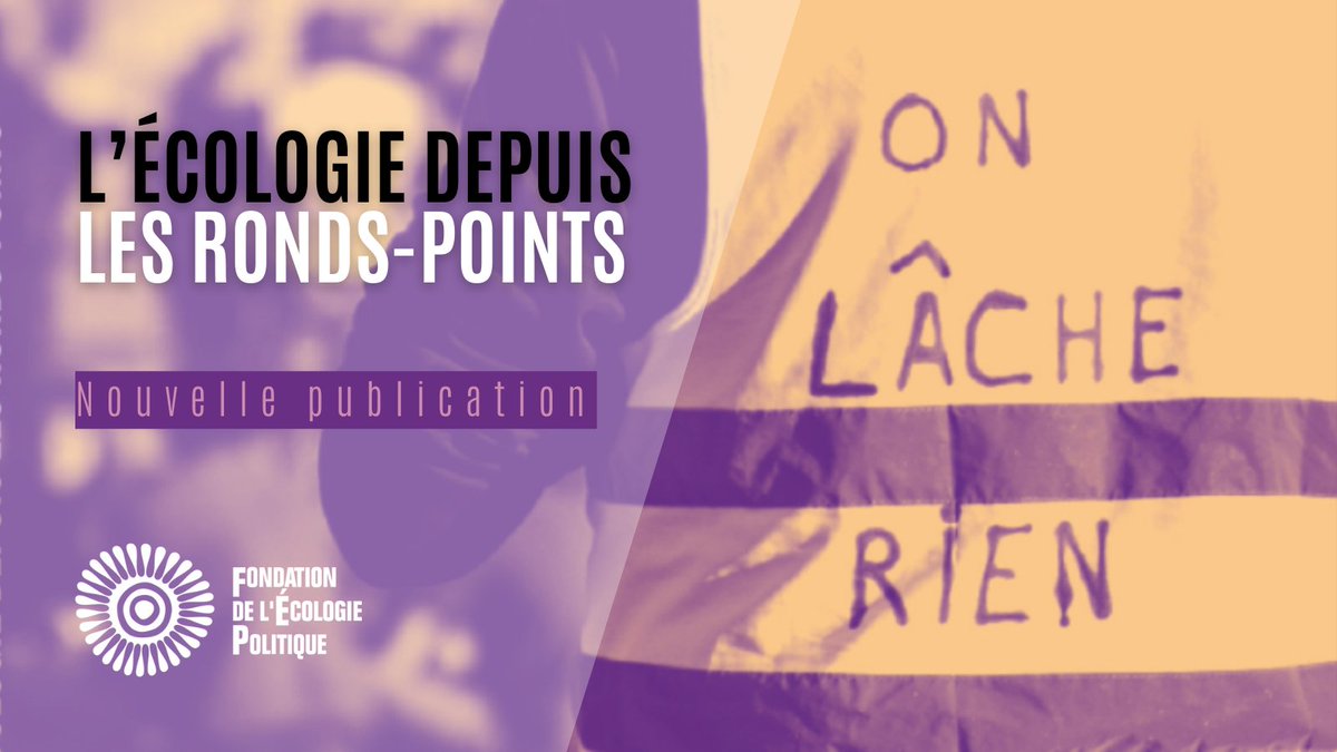 NOUVELLE PUBLICATION 📗 

Qui  étaient les Gilets jaunes présents sur les ronds-points le 17 novembre 2018 ? Quel était leur rapport à l’écologie ? Cinq ans après, il est toujours temps d'en tirer quelques leçons.

➡ Découvrir la publication : urlz.fr/otvA