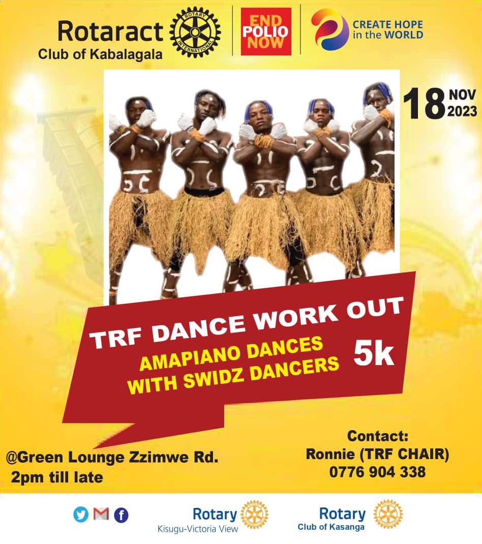 rct_kabalagala's tweet photo. Join us for a TRF FUNDRAISER! Let's dance away worries, learn Amapiano moves, and bond. Embrace change through dance and create hope together. 🗓️ Nov 18, 2023, 2:00 pm onwards at Green Lounge Zzimwe Rd. See you there! 🌟
#AmapianoVibes #Kabz #EndPolioNow https://t.co/XREXr6i36J