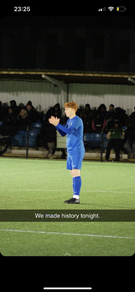 So happy last night to be the first to make history for @barkingfc in so many years to get into the 3rd round proper with a great bunch of lads for beating @MKDonsFC 1-0 in the Fa youth cup what a night it was at Maysbrook park , the support was great thank you💙 #comeonyoublues