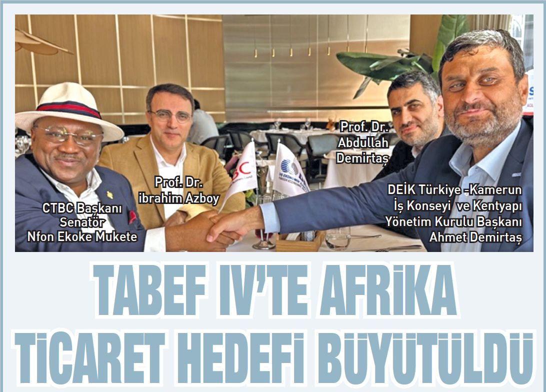 ctbccam's tweet photo. The @ctbccam was featured on Turkish Daily @DailySabah's coverage of #TABEFIV highlighting the commitment of @deikiletisim Türkiye - Cameroon Business Council and The @ctbccam to increase trade volumes between Türkiye and Cameroon to 400 million dollars.

https://t.co/xcMYiv10fr https://t.co/oNjplOMI3F
