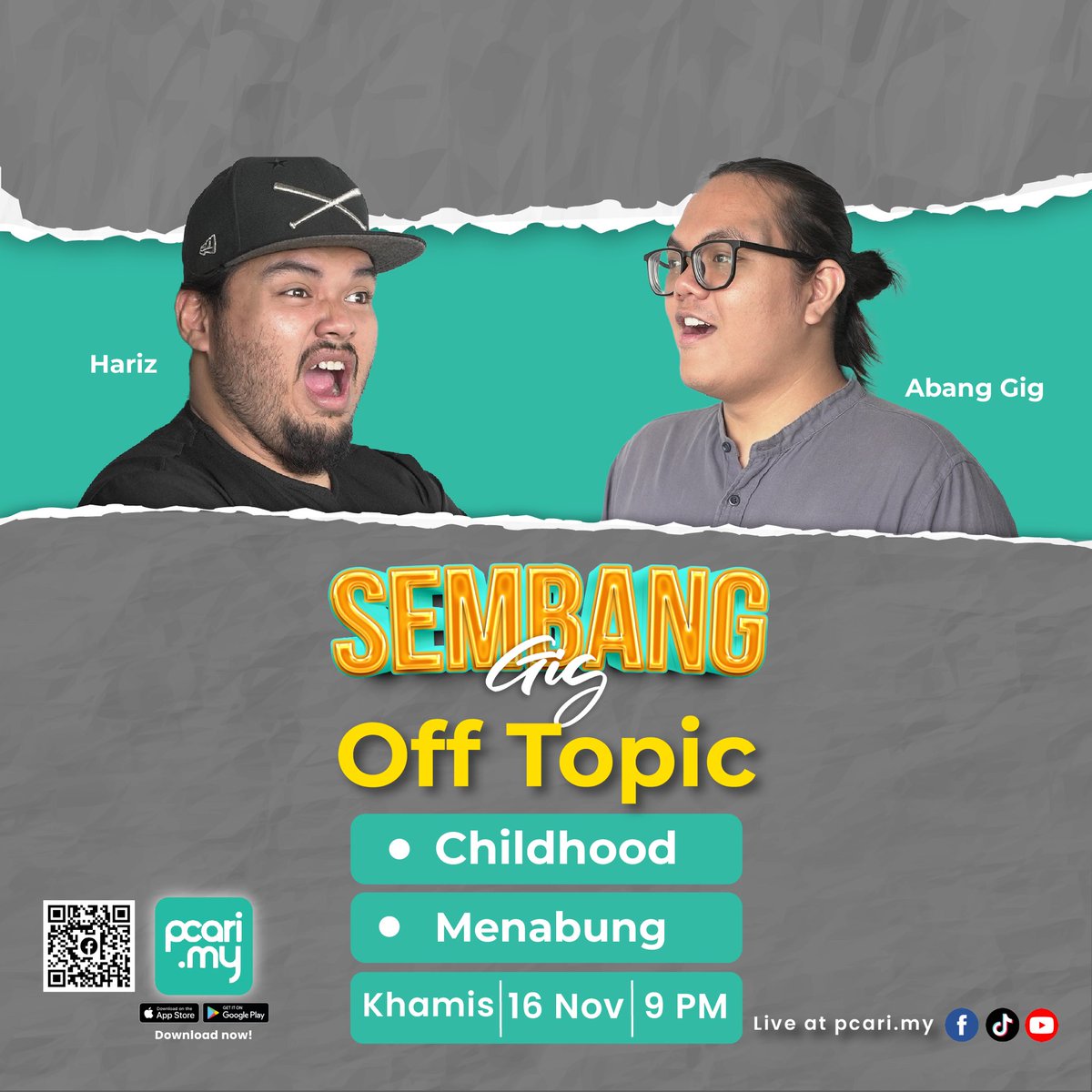 pcarimy's tweet photo. Hey guys! Jangan lupa live malam ni! Topik santai, menarik and mesti korang boleh relate. Cuba share sikit pengalaman masa kecil korang kat komen! 

#pcarimy #pcarigig #ekonomigig #gigkomuniti #sembanggig #freelancer #parttime https://t.co/yDi6SFD2HT