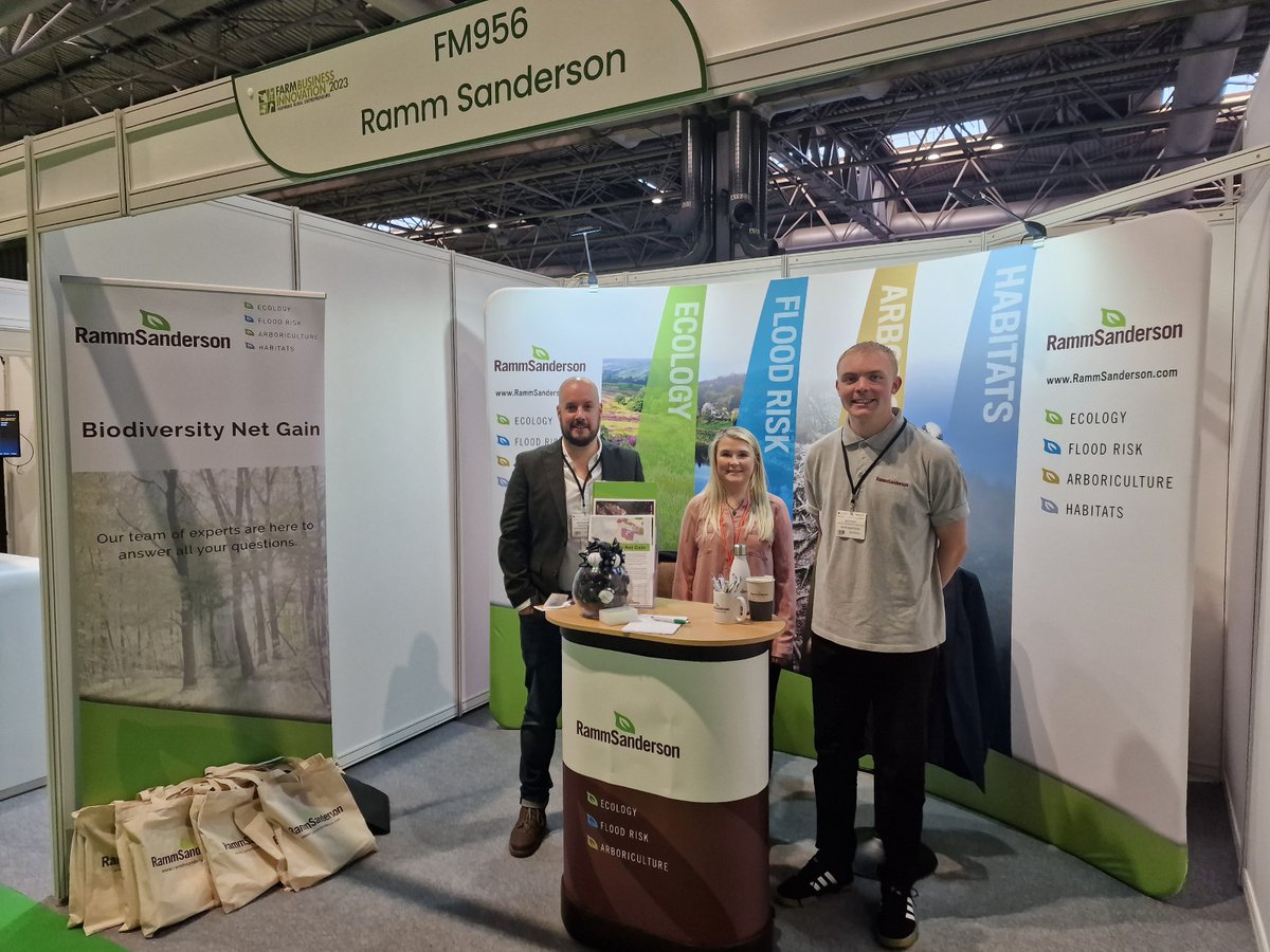 RammSanderson's tweet photo. @Farm_Innovation Show day two, we’re ready for you!

Find us at stand FM956 where we’re here to discuss everything Biodiversity Net Gain, Ecology, Habitat, Flood Risk, Arboriculture and more.

#ecology #biodiversitynetgain #FarmBusinessInnovation https://t.co/AQSS7BsIeF