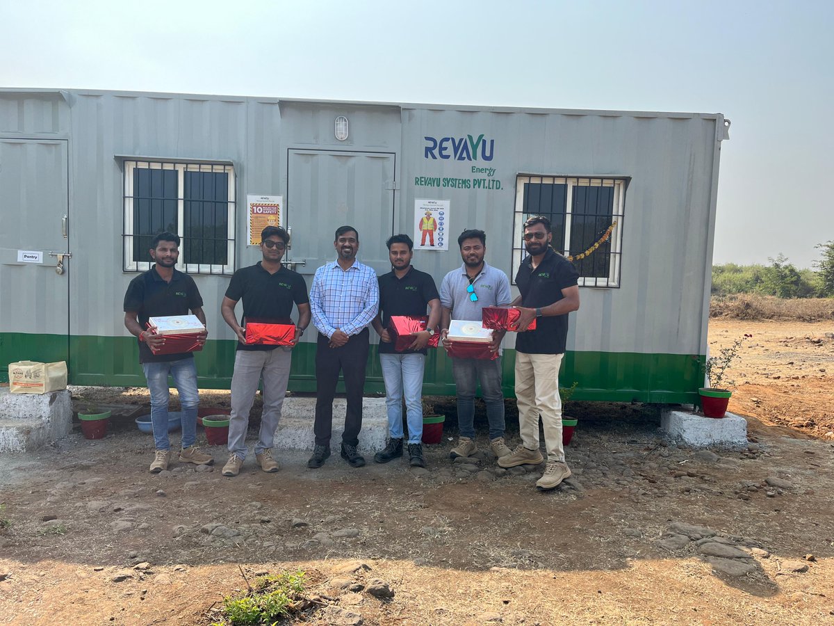RevayuEnergy's tweet photo. Spreading the light of innovation and joy! The Revayu Energy solar utility projects team came together to celebrate Diwali at our MP site. Grateful for the brilliance and camaraderie that fuels our journey towards sustainable energy solutions.

#RevayuEnergy #DiwaliCelebration https://t.co/ajwUfACDrH