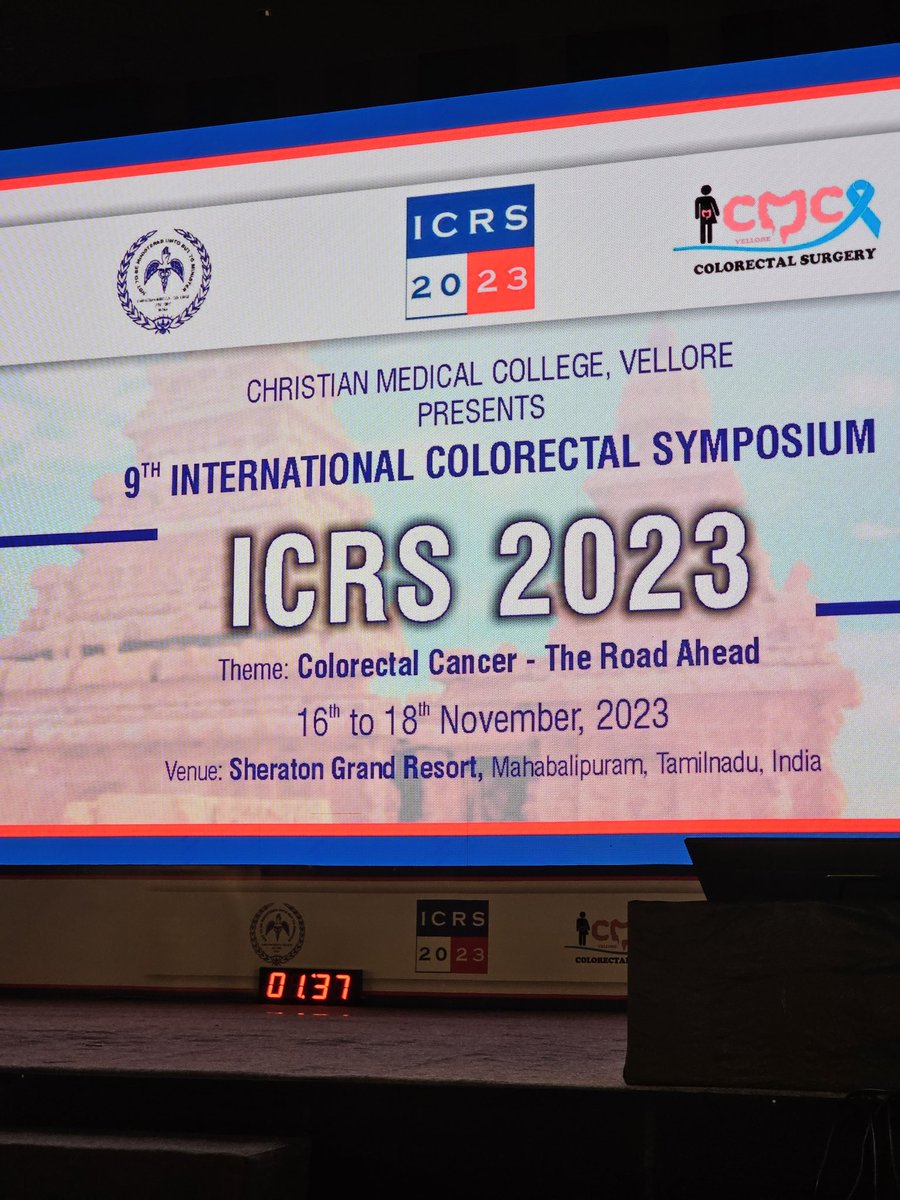 venky72's tweet photo. #colorectalsurgery takes centre stage in #Chennai. #ICRS2023 @cmcvelloreoff 
Prof @Brendan92855812 delivers brilliant talk on #SPECC The Significant POLYP 
@Apollo_Chennai @HospitalsApollo @ACPGBI @ASCRS_1 @escp_tweets @EAES_eu @BASO_ACS @ACSInterntl @DCRjournal @NHS @NHSEngland https://t.co/F0cy0SAQxI